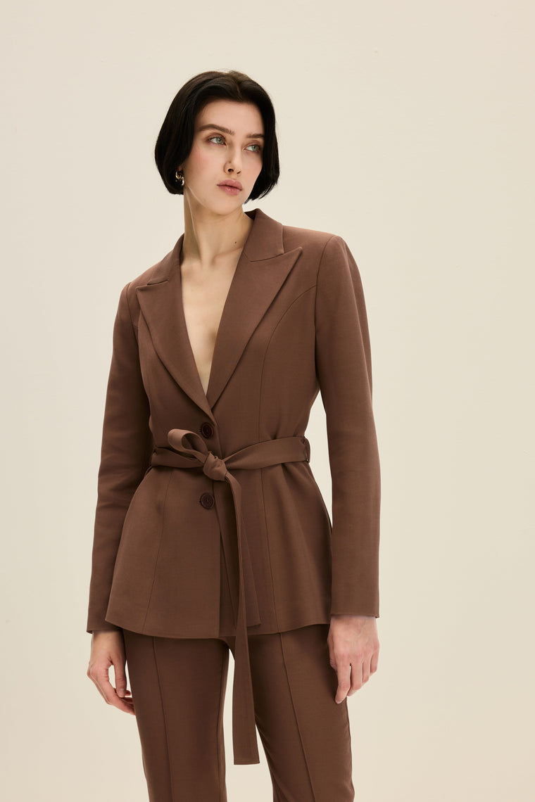 Tailored blazer in Chocolate Brown