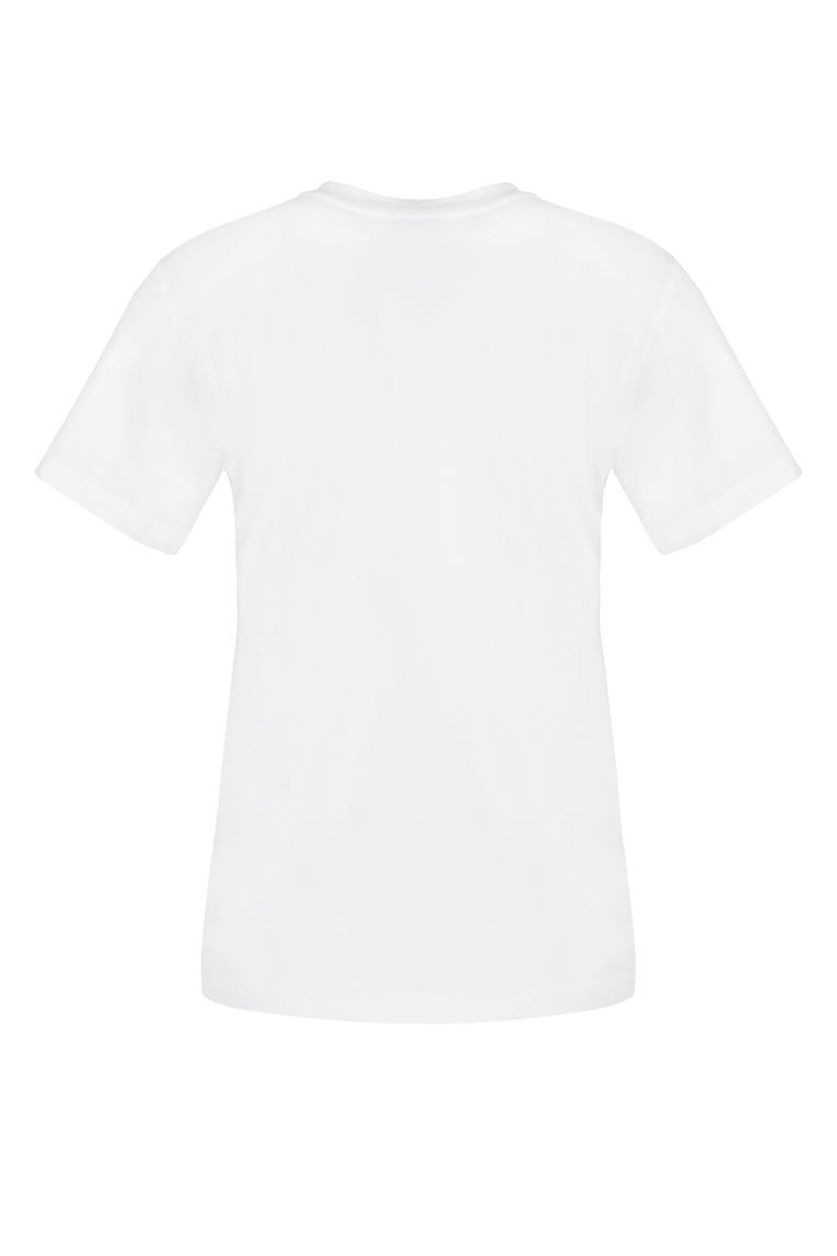 Printed organic cotton t-shirt in White